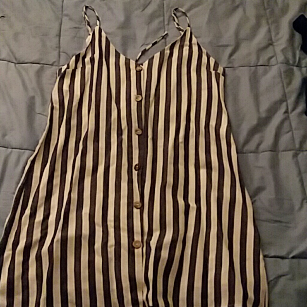 Linen striped dress